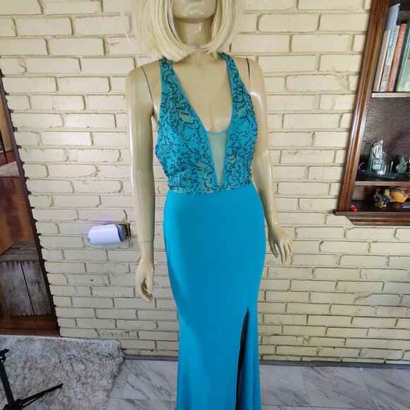 Womens Formal Dress Tall Backless Full Length Size 10 - Picture 1 of 10